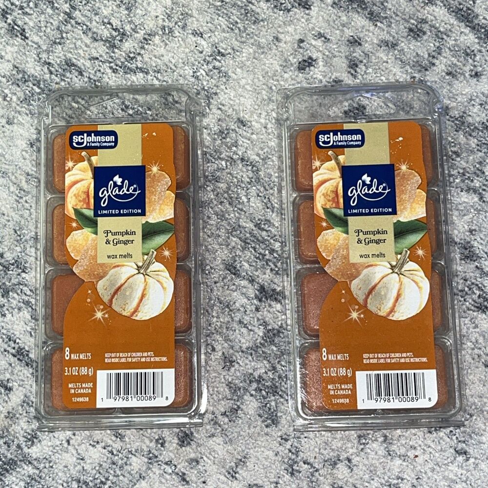 Glade Pumpkin & Ginger Wax Melts 2 Pks (16 melts total) - Picture 1 of 2